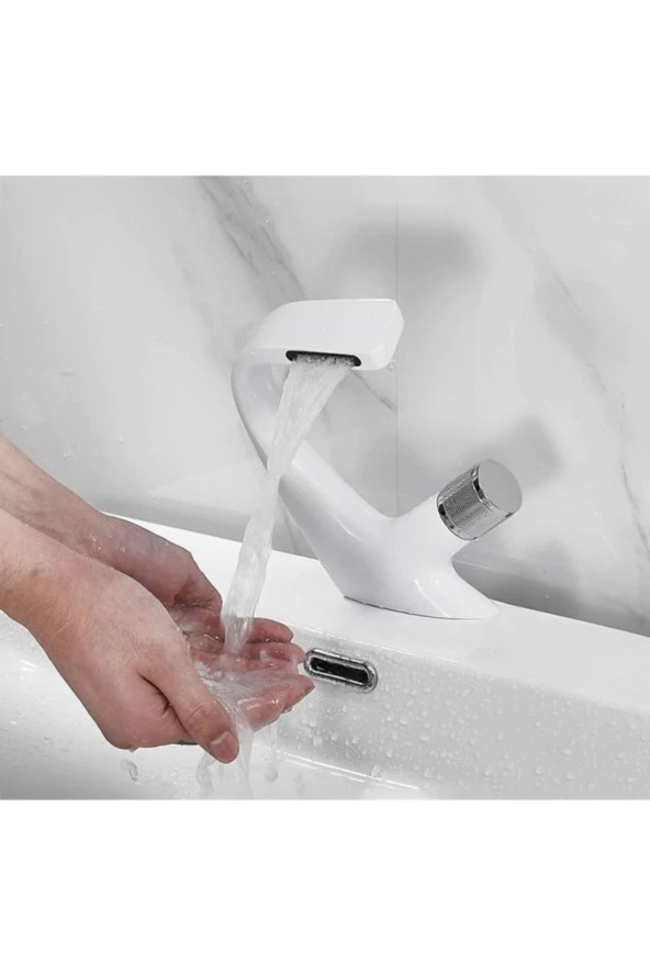 Banyo Lavabo Bataryası Beyaz Şelale Tasarım 7 Yıl Garantili - Resim 5