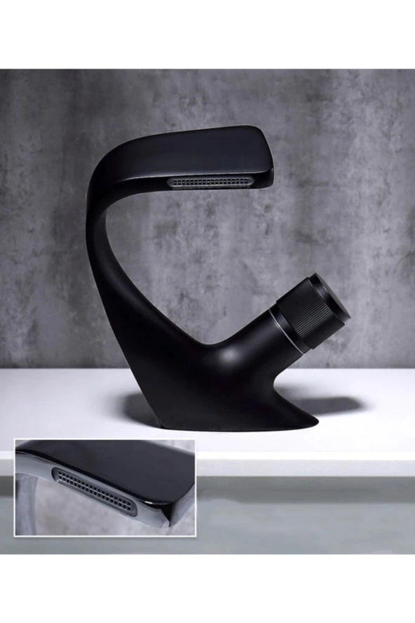 Banyo Lavabo Bataryası Mat Siyah Şelale Tasarım Yeni 5 Yıl Garantili - Resim 2