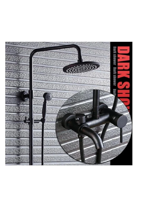 BANYO BATARYASI DUŞ SETİ MAT SİYAH YENİ MODEL İTHAL 5 YIL GARANTİLİ - 1