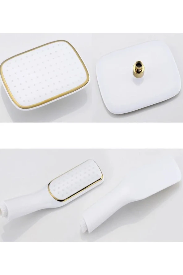 Banyo Bataryası Duş Seti Altın Dore Beyaz - Resim 3