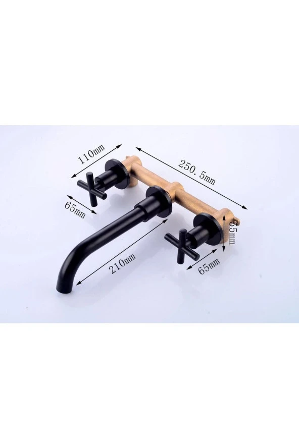 Banyo Lavabo Bataryası Ankastre 3'lü Set Antik Yeni 5 Yıl Garantili Sıva Altı Dahil Ithal - Resim 4