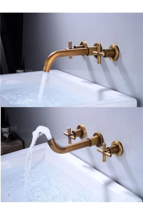 Banyo Lavabo Bataryası Ankastre 3'lü Set Antik Yeni 5 Yıl Garantili Sıva Altı Dahil Ithal - Resim 5