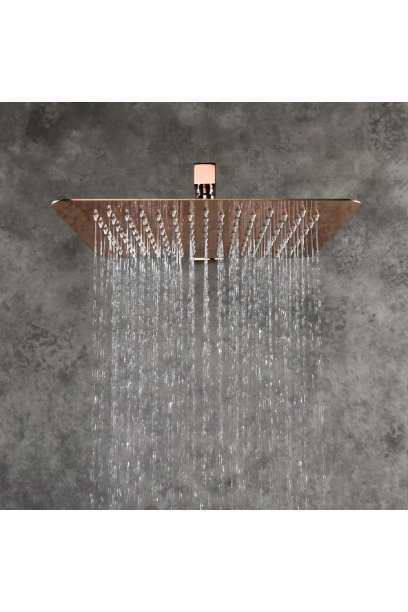 Banyo Bataryası Ankastre Duş Seti Rose Yeni Kare Model Sıva Altı Dahil 30x30 Tepe Duş 5 Yıl Garanti - Resim 2