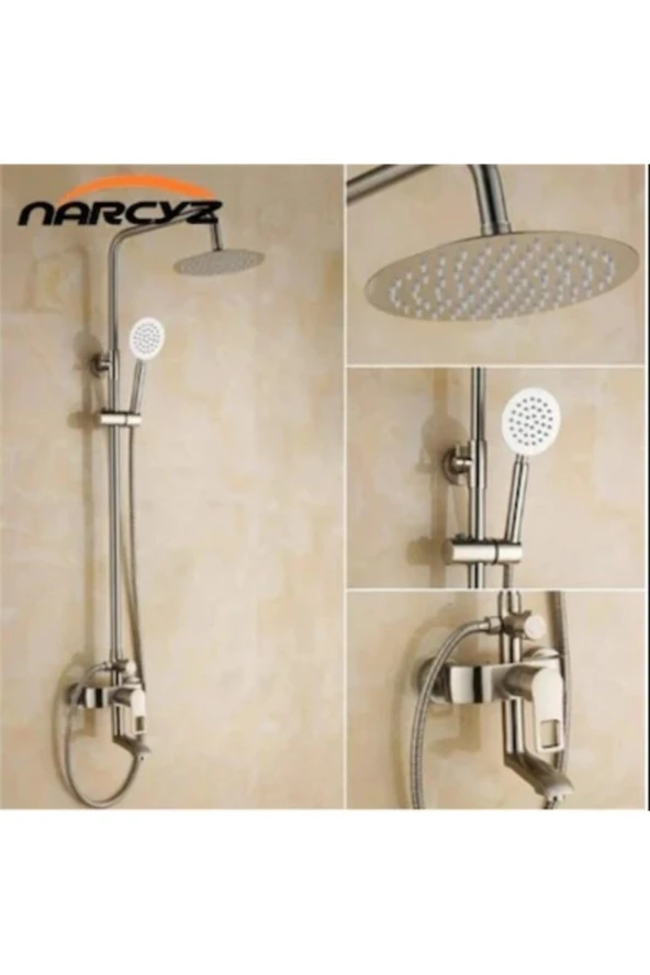 Banyo Bataryası Duş Seti Mat Krom Nikel Özel Seri Yeni Model 5 Yılgarantili - 1