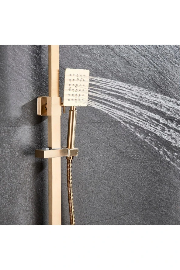 Banyo Bataryası Duş Seti Mat Gold Özel Seri Yeni Model 5 Yıl Garantili. - 3