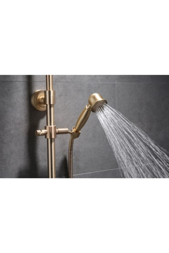 Banyo Bataryası Duş Seti Mat Gold Özel Seri Yeni Model 5 Yıl Garantili - Resim 2