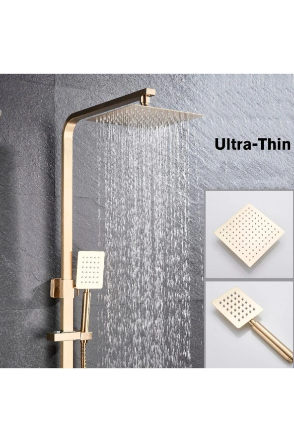 Banyo Bataryası Duş Seti Mat Gold Özel Seri Yeni Model 5 Yıl Garantili. - 4