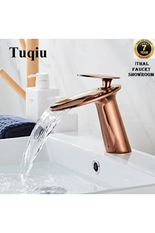 Banyo Lavabo Bataryası Şelale Rose Renk Modeli Yeni Tasarım Ürünü 7 Yıl Garantili