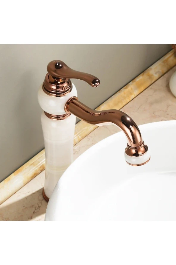 Banyo Çanak Lavabo Bataryası Rose-mermerli Model Yeni 7 Yıl Garantili - Resim 2