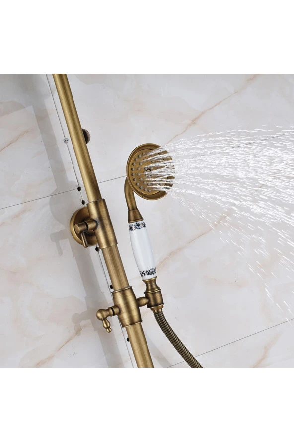 Banyo Bataryası Duş Seti Özel Tasarım Antik Sepetli Yeni Model 5 Yıl Garantili - Resim 5