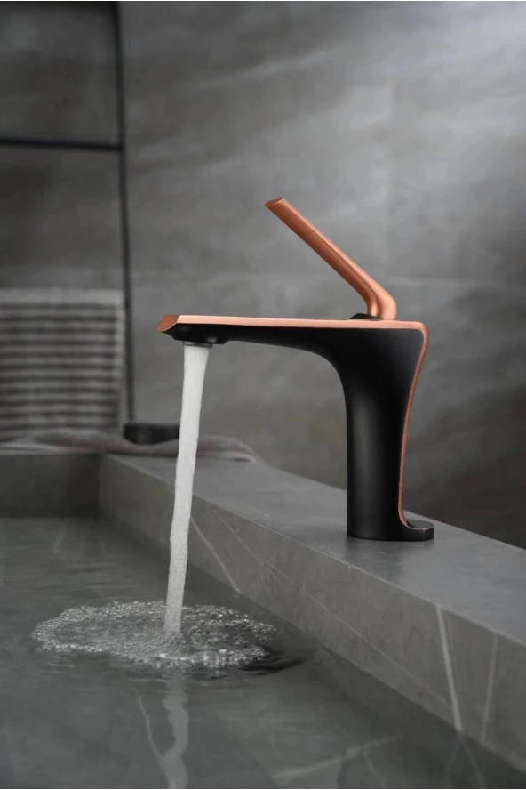 BANYO LAVABO BATARYASI SİYAH/BAKIR ROSE ÖZEL SERİ YENİ MODEL 5 YIL GARANTİLİ İTHAL - 2