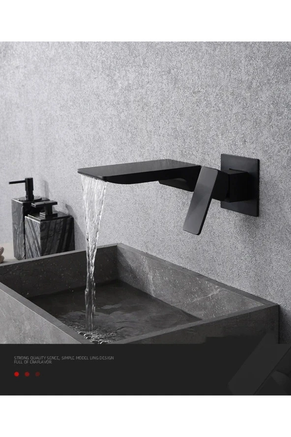 Banyo Lavabo Bataryası Ankastre Siyah Set Yeni Sıva Altı Dahil 7 Yıl Garantili - Resim 4