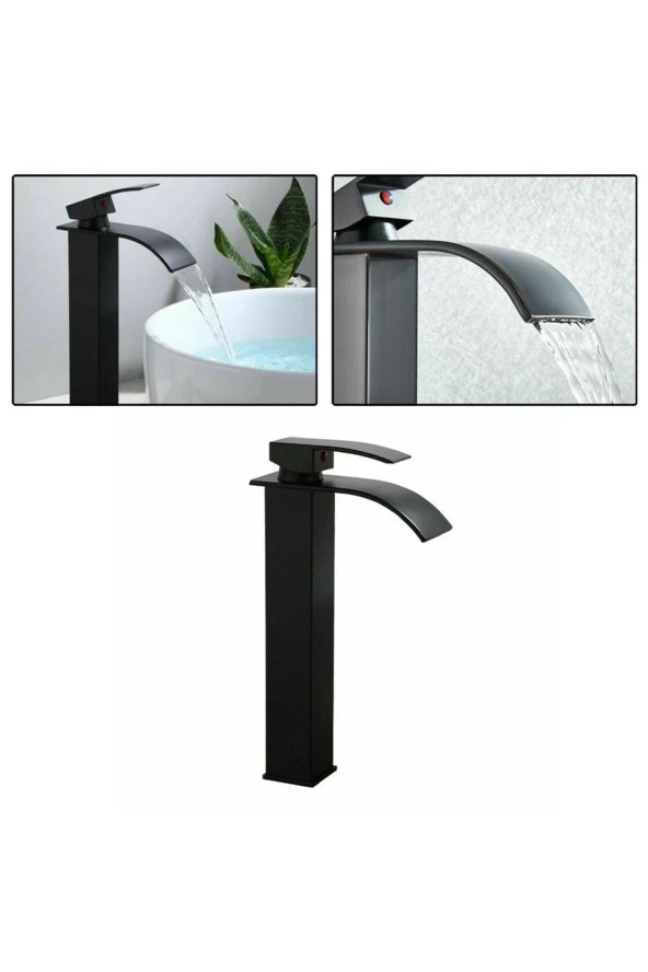 Banyo Çanak Lavabo Bataryası Mat Siyah Tarz Yeni Model 5 Yıl Garantili Ithal - 2