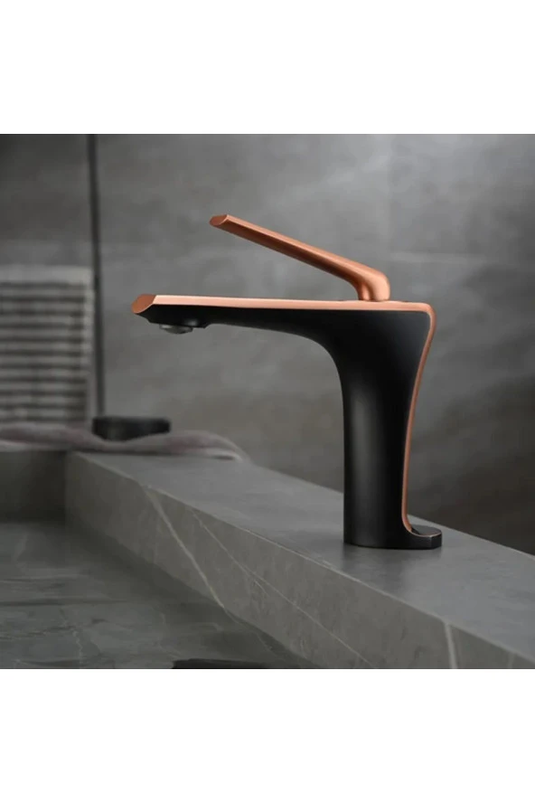 BANYO LAVABO BATARYASI SİYAH/BAKIR ROSE ÖZEL SERİ YENİ MODEL 5 YIL GARANTİLİ İTHAL - 4