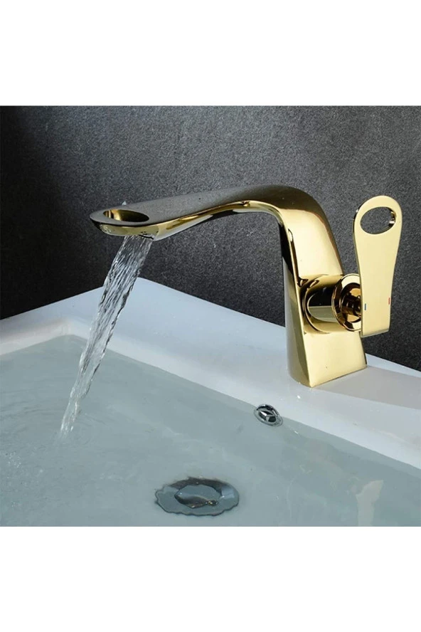 Banyo Lavabo Bataryası Altın Dore Gold Yeni Model Şelale 5 Yıl Garantili ürün görseli