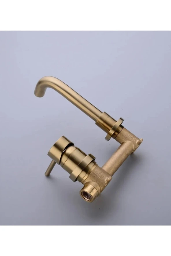 Banyo Lavabo Bataryası Ankastre Mat Gold Yeni Sıva Altı Dahil 5 Yıl Garantili. - 2