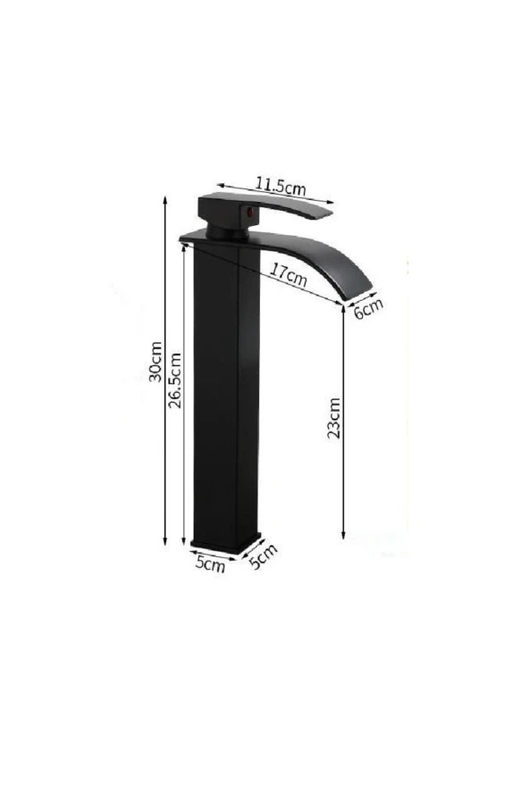 Banyo Çanak Lavabo Bataryası Mat Siyah Tarz Yeni Model 5 Yıl Garantili Ithal - 5