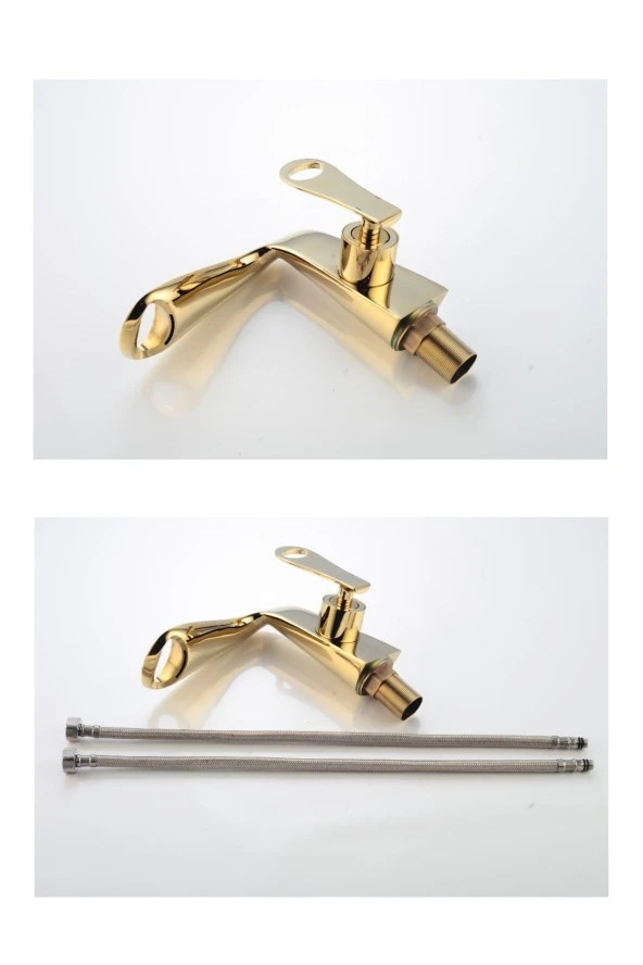 Banyo Lavabo Bataryası Altın Dore Gold Yeni Model Şelale 5 Yıl Garantili - Resim 3