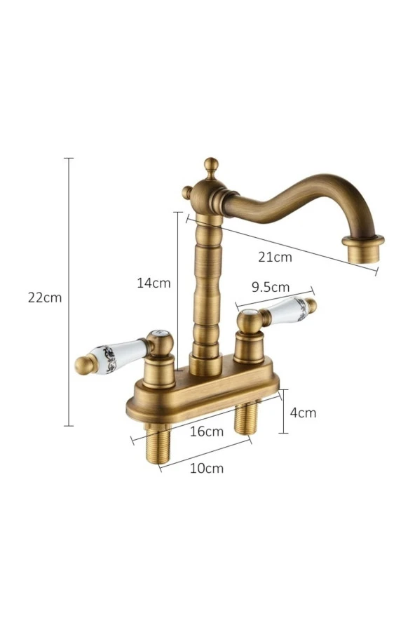 Banyo Lavabo Bataryası Ankastre Antik Renk Yeni Model 5 Yıl Garantili - 3