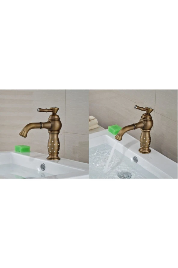 Banyo Lavabo Bataryası Antik Taşlı Model Yeni 5 Yıl Garantili - 4