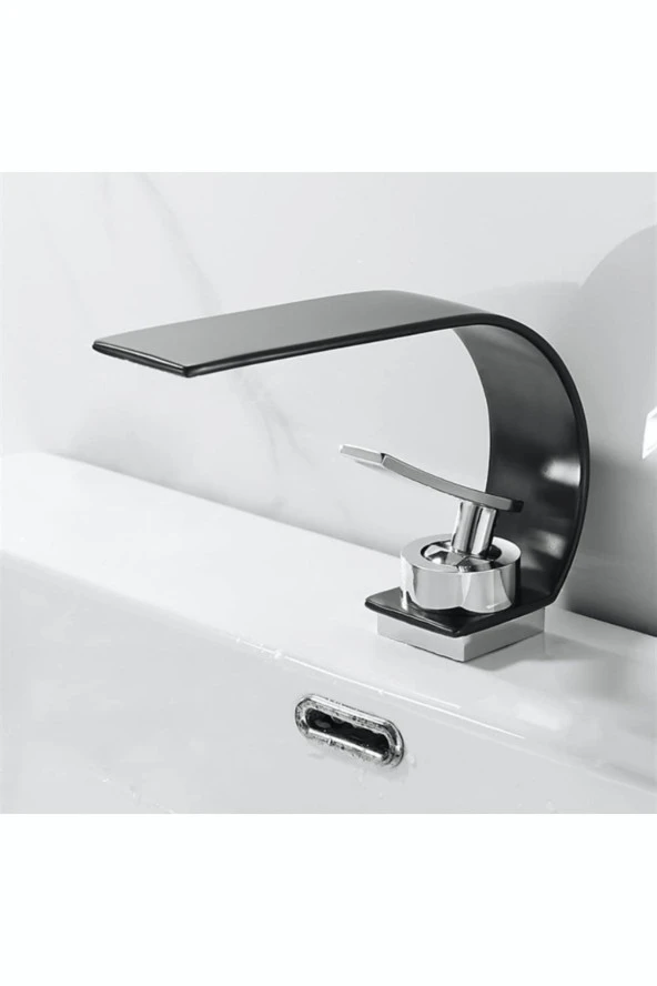Banyo Lavabo Bataryası Mat Siyah Şelale Yeni 5 Yıl Garantili - 5