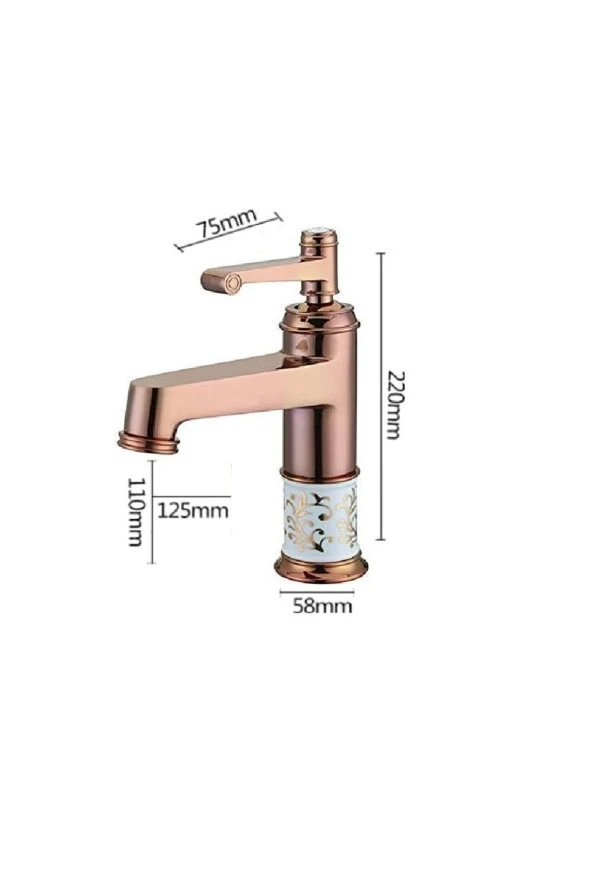 BANYO LAVABO BATARYASI ROSE SERAMİK ÖZEL SERİ YENİ MODEL 5 YIL GARANTİLİ İTHAL - Resim 5