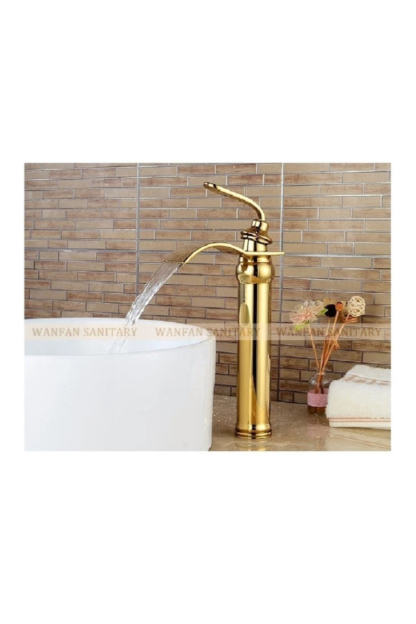 Banyo Çanak Lavabo Bataryası Altın Dore Yeni Şelale 5 Yıl Garantili - 3