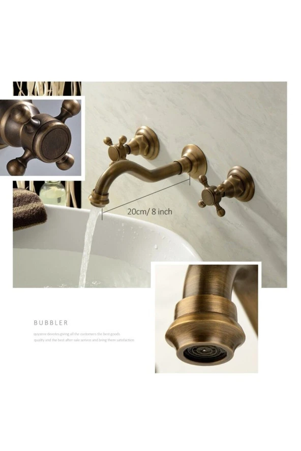 Banyo Lavabo Bataryası Ankastre Antik 3'lü Set Yeni 5 Yıl Garantili ürün görseli