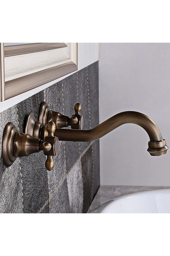 Banyo Lavabo Bataryası Ankastre Antik 3'lü Set Yeni 5 Yıl Garantili - Resim 2