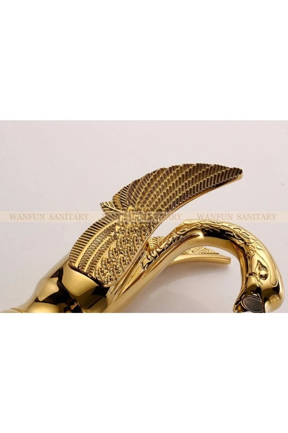 Banyo Lavabo Bataryası Kuğu Model Altın Dore Yeni Ürün - Resim 3