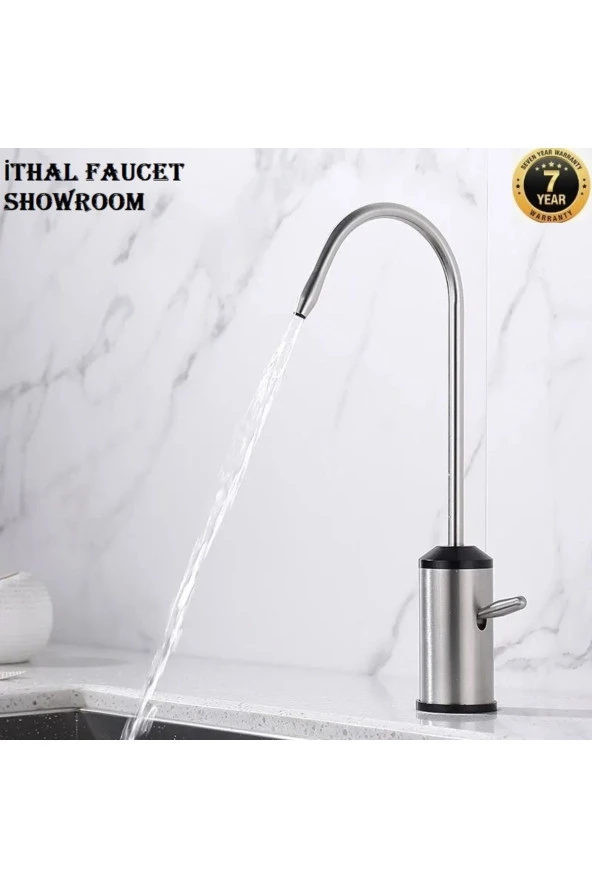 Su Arıtma Musluğu Mat Krom Nikel Özel Kollu Model Yeni Ankastre Model Ithal 7 Yıl Garantili