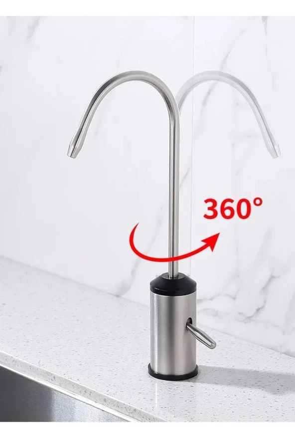 Su Arıtma Musluğu Mat Krom Nikel Özel Kollu Model Yeni Ankastre Model Ithal 7 Yıl Garantili - Resim 3