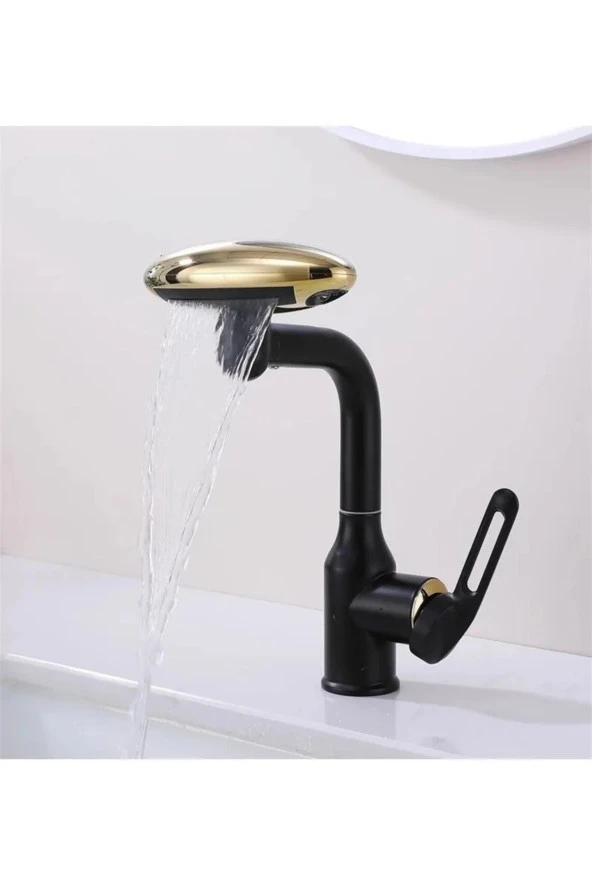 Bankyo Lavabo Mutfak Eviye Bataryası Duş Şelale Siyah/gold 4 Fonksiyonlu Ithal 7 Yıl Garantili - 3