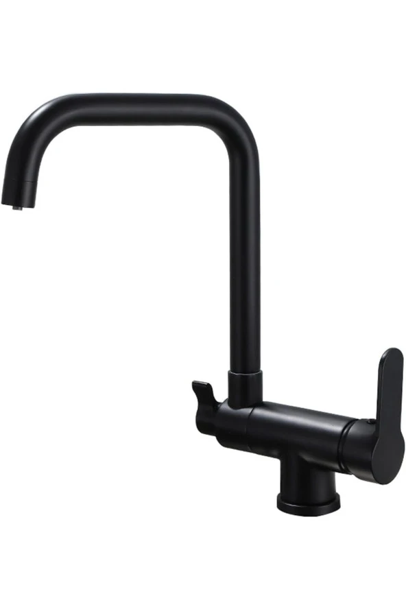 Mutfak Pencere Önü Katlanır Evye Bataryası Su Arıtma Çıkışlı Mat Siyah Yeni 7 Yıl Garantili Ithal - Resim 2