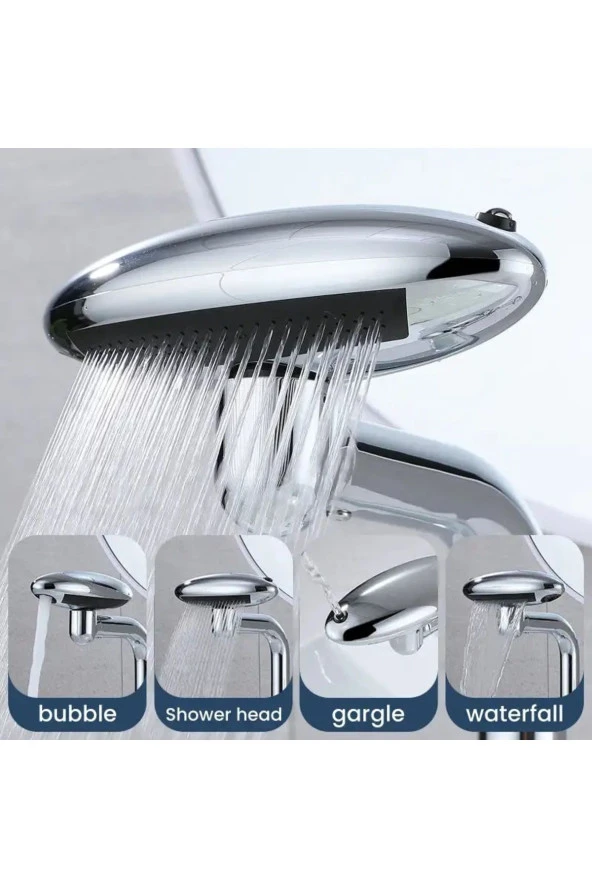 Bankyo Lavabo Mutfak Eviye Bataryası Duş Şelale Krom 4 Fonksiyonlu Ithal 7 Yıl Garantili - Resim 2