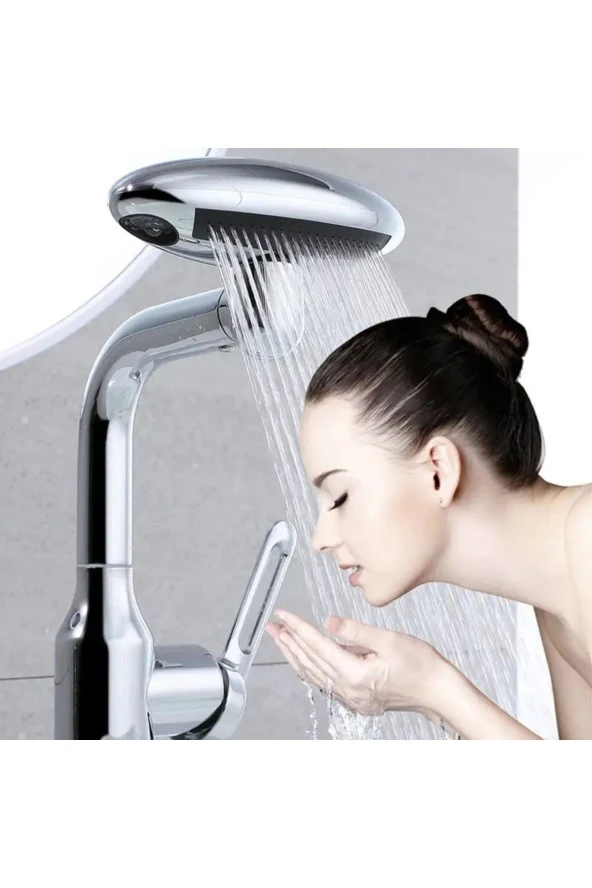 Bankyo Lavabo Mutfak Eviye Bataryası Duş Şelale Krom 4 Fonksiyonlu Ithal 7 Yıl Garantili - Resim 3