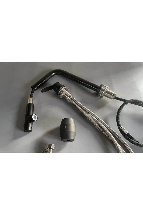 Mutfak Evye Bataryası Pencere Önü Asansörlü Yeni Sistem Mat Siyah 10 Yıl Garantili - Resim 5