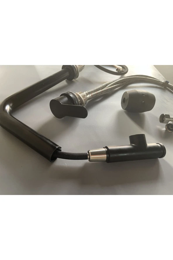 Mutfak Evye Bataryası Pencere Önü Asansörlü Yeni Sistem Mat Siyah 10 Yıl Garantili - Resim 6