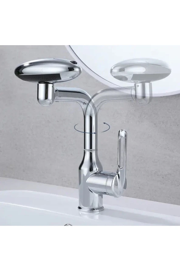 Bankyo Lavabo Mutfak Eviye Bataryası Duş Şelale Krom 4 Fonksiyonlu Ithal 7 Yıl Garantili - Resim 5