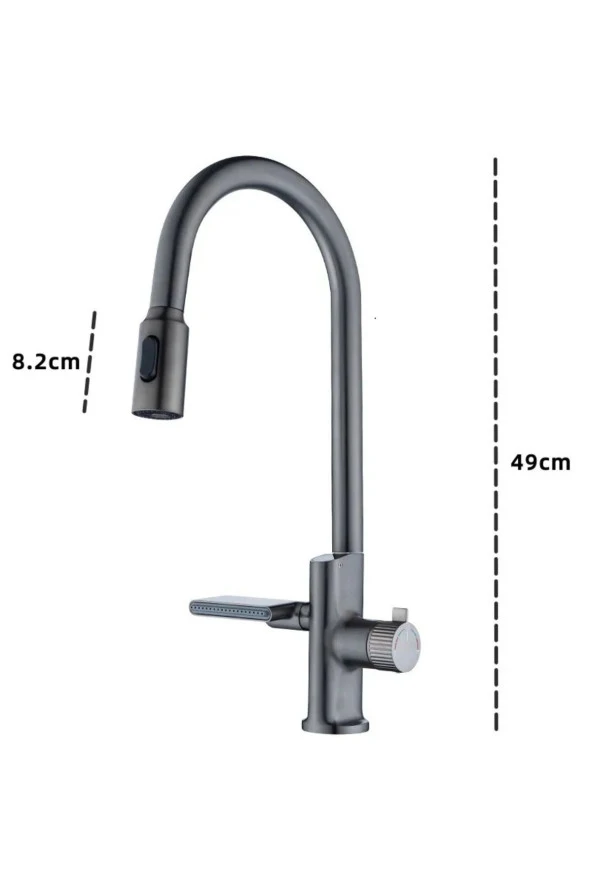 MUTFAK EVİYE BATARYASI DİJİTAL SICAKLIK SENSÖRLÜ DUŞ ŞELALE SPİRALLİ YENİ İTHAL 7 YIL GARANTİLİ - Resim 4