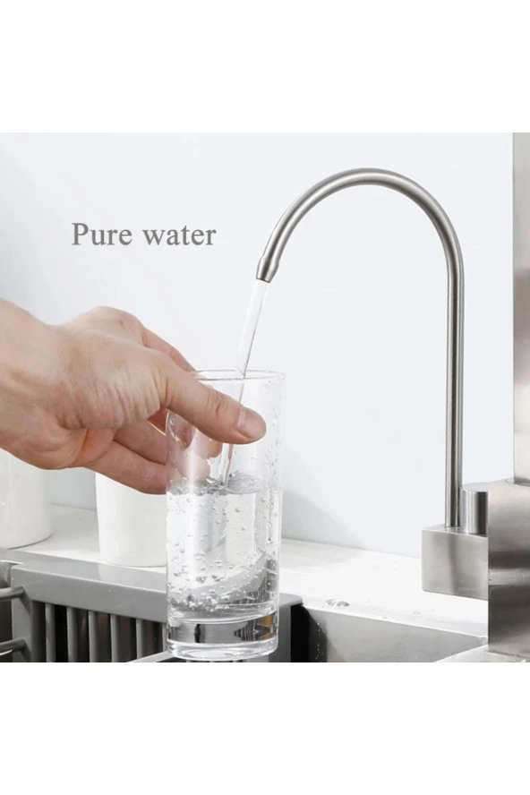 Mutfak Evye Bataryası Dual Flow Yeni Bas Çek Su Arıtma Çıkışlı Fiskiyeli Nikel 7 Yıl Garantili Ithal - Resim 2