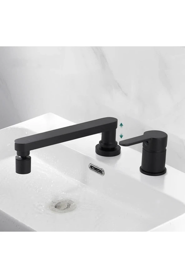 Mutfak Eviye Bataryası Pencere Önü Asansörlü Yeni Sistem Mat Siyah 7 Yıl Garantili - Resim 5