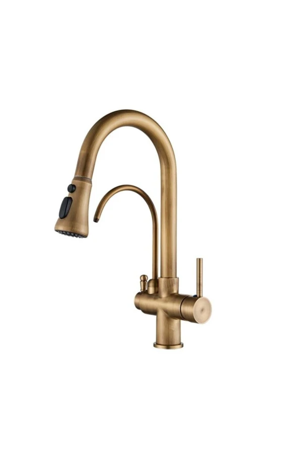 Mutfak Evye Bataryası Dual Flow Su Arıtma Çıkışlı Antik Spiralli Yeni Fiskiyeli Ithal 7 Yıl Garanti - Resim 4