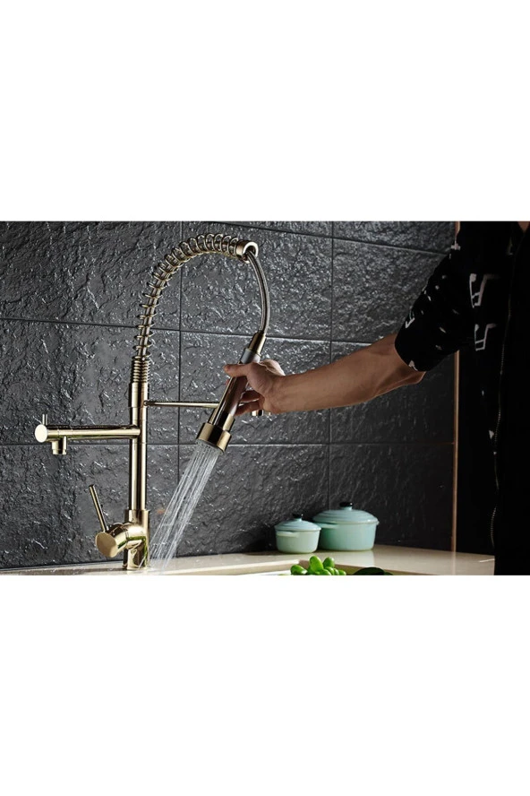 Mutfak Evye Bataryası Altın Dore Yeni Tasarım Fiskiyeli 5 Yıl Garantili - Resim 5