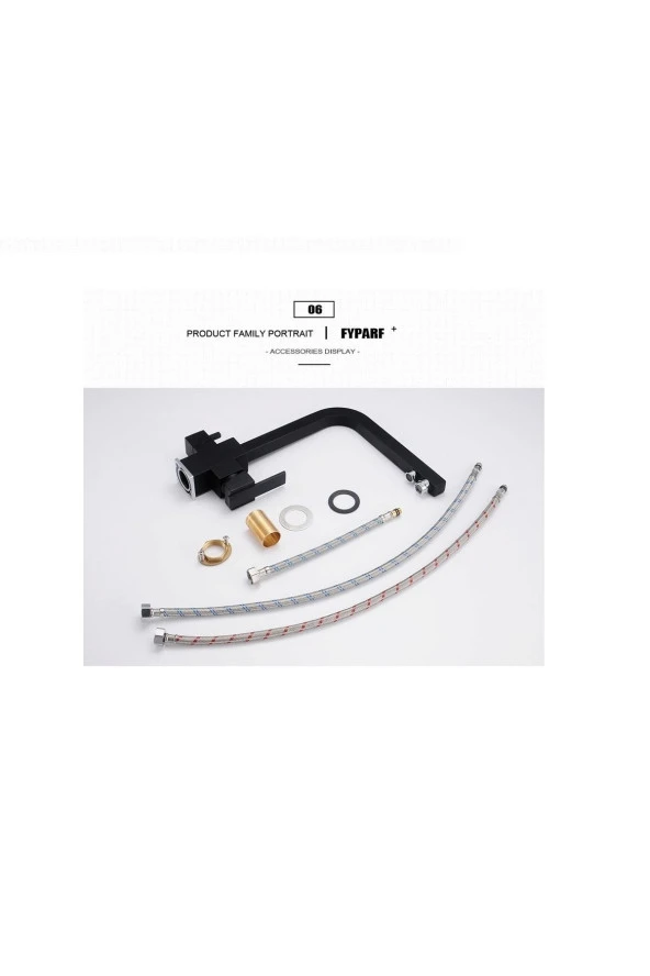 Mutfak Evye Bataryası Dual Flow Su Arıtma Çıkışlı Yeni Tasarım Siyah 7 Yıl Garantili Ithal - Resim 2