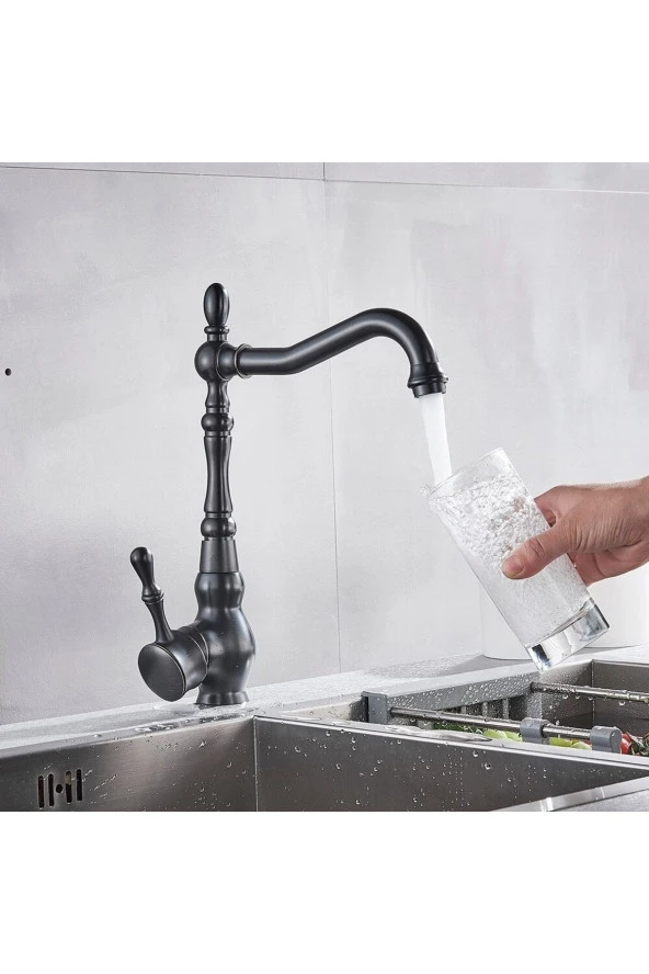 Mutfak Lavabo Evye Bataryası Siyah Tasarım Adınıza Faturalı 5 Yıl Garantili - 2