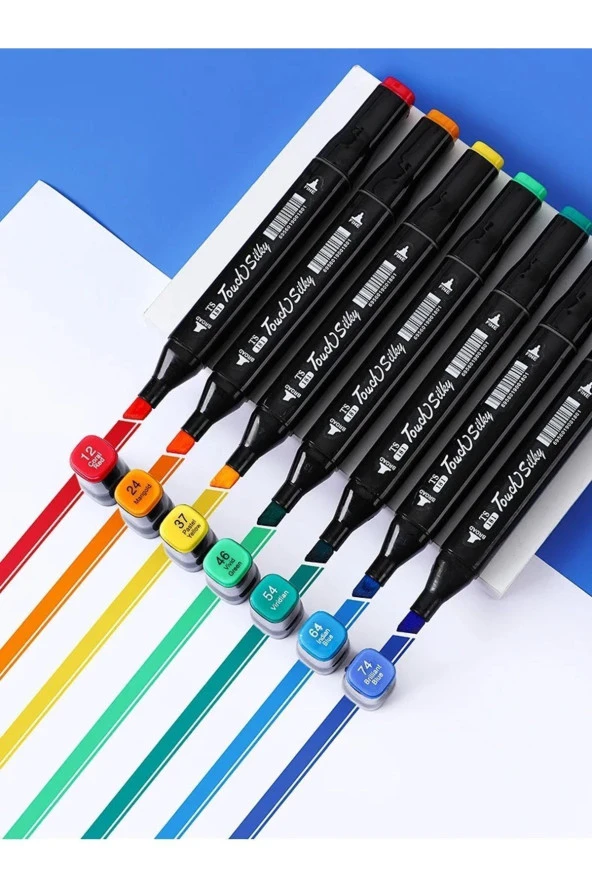Touch Marker Art Tasarım Çift Uçlu 168 Adet Kalem Seti Çanta Hediyeli Premium Boyama Kalemi Ithal