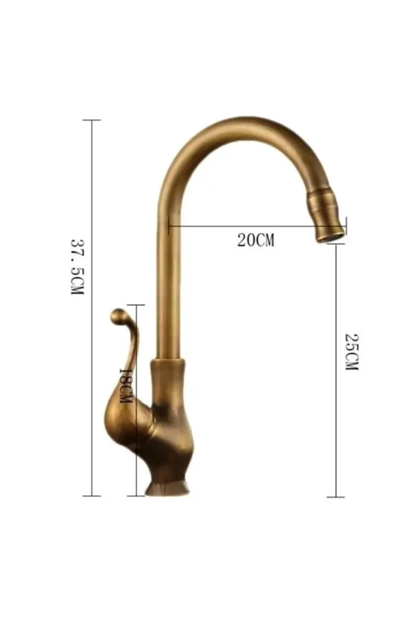 Mutfak Lavabo Evye Bataryası Antik Renk Yeni Tasarım Ithal 7 Yıl Garantili - Resim 5