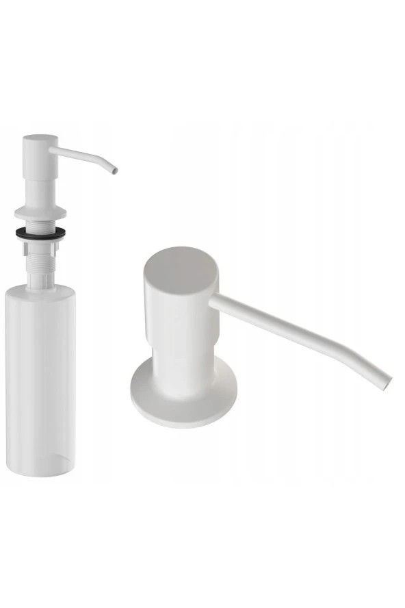 Ankastre Sıvı Sabunluk Beyaz Mutfak Eviye Ve Banyo Lavabo Uyumlu Ithal 7 Yıl Garantili 500ml - 6
