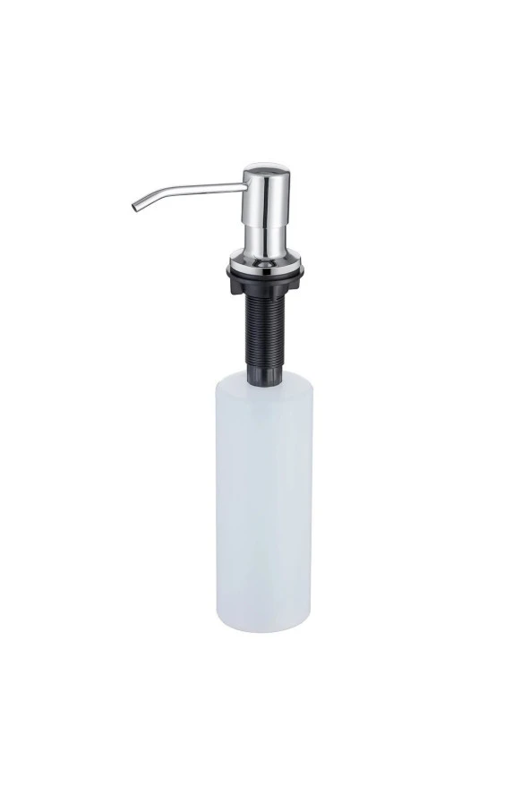 Ankastre Sıvı Sabunluk Krom Mutfak Eviye Ve Banyo Lavabo Uyumlu Ithal 7 Yıl Garantili 500ml - 4